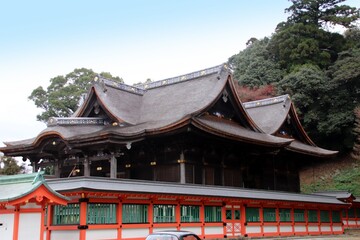 Fototapeta premium 久留米市の高良大社本殿