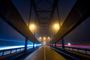 Foggy Bridge at Night