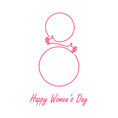 heart1Creative 8 March logo vector design with International women's day icon.Women's day symbol.Minimalistic design for international women's day concept.Vector illustration
