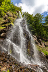 Fototapeta premium Trusetaler waterfall near Brotterode-Trusetal in Thuringia