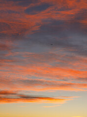 Clouds on the sunset sky