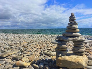 stones on the beach