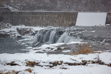 waterfall in winter