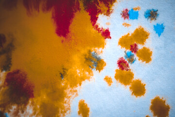 colored paints divorce blurred abstract background