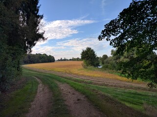Fototapeta na wymiar Summer in Burgundy's countryside, France - September 2016