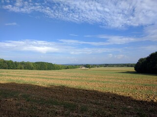 Fototapeta na wymiar Summer in Burgundy's countryside, France - October 2016