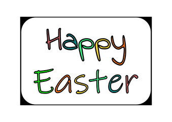 Happy Easter vector design. Concept for Easter - card, poster, textile, message, background. Happy Easter colourful message 