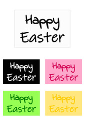 Happy Easter vector design. Concept for Easter - card, poster, textile, message, background. Happy Easter message. Easy color change (background, foreground)