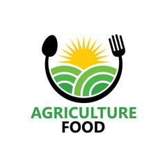 Agriculture food logo template design