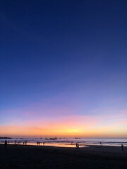 Sunset seen from the beach