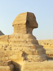 Fototapeta na wymiar Esfinge de Giza y Pirámide de Giza, Egipto