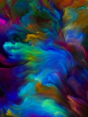 Velours gordijnen Mix van kleuren Verfstroom energie