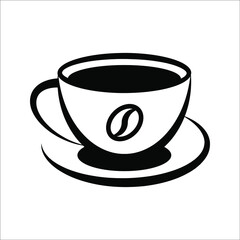 coffe icon vector illustration template on white background. color editable