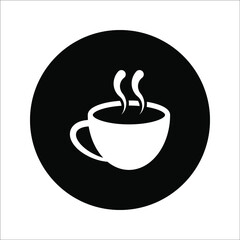 coffe icon vector illustration template on white background. color editable