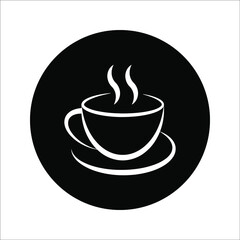 coffe icon vector illustration template on white background. color editable
