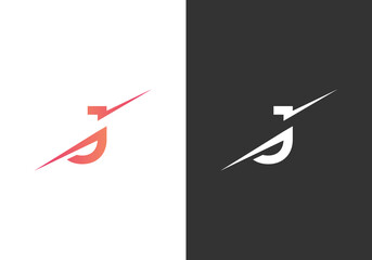 Fototapeta na wymiar Letter J Logo. Abstract J letter design Creative letter J inspiration