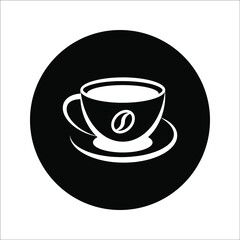 coffe icon vector illustration template on white background. color editable