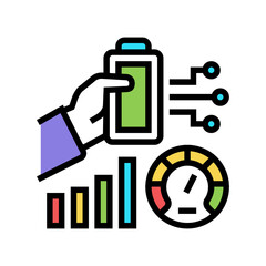 battery optimize color icon vector. battery optimize sign. isolated symbol illustration