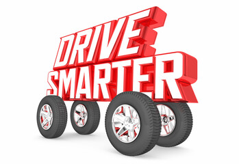 Drive Smarter Safe Driving Travel Safety Tips Advice Education Training 3d Illustration