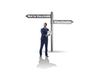 Businessman facing dilemma of vaccination