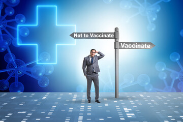 Businessman facing dilemma of vaccination