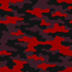 Camouflage texture seamless pattern. Abstract endless camo ornament in army military style. Template for fabric and fashion print. Vector background.