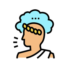 antique teacher philosophy color icon vector. antique teacher philosophy sign. isolated symbol illustration