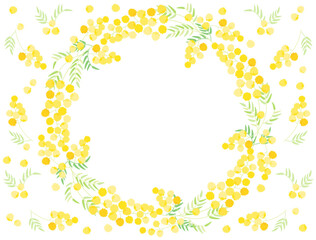 Obraz premium ミモザ10 アカシア フレーム 枠