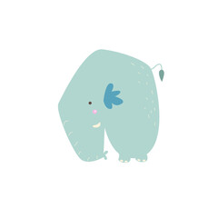 cute elephant animal character design vector template illustration