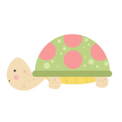 cute turtle animal character design vector template illustration
