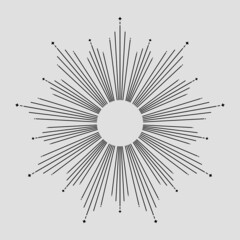 sunburst design, sun logo template, 