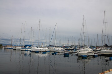 Naklejka premium boats in marina