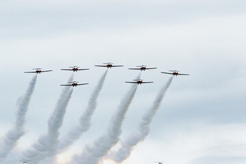 airplane in formation