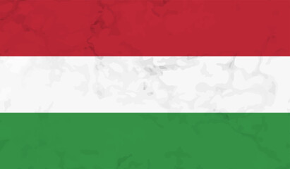 Hungary grunge, old, scratched style flag