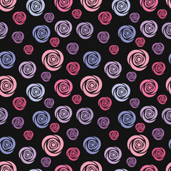Vector flower seamless pattern, background for design.