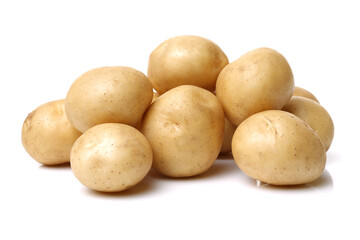 New potato isolated on white background 