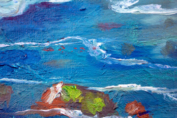 the painting is painted on canvas with oil paints background for creative design