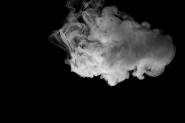 Smoke against black background