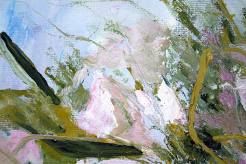 the painting is painted on canvas with oil paints background for creative design