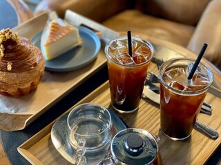 coffee cafe cheesecake cake bread drinking drink tea