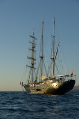 Fototapeta na wymiar Mary Anne at anchor, Isabela Island, Galapagos Islands, Ecuador