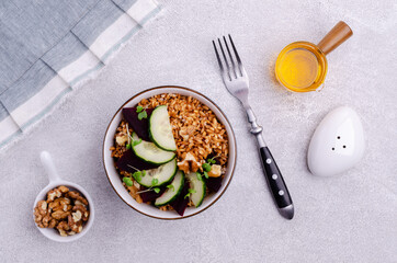 Wheat with vegetables
