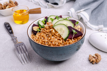 Wheat with vegetables