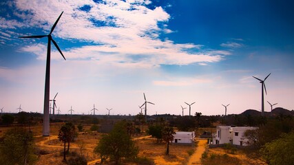 Muppandal Wind Farm, India's largest operational onshore wind farm at Aralvaimozhi in Kanyakumari