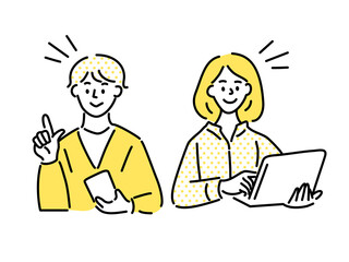 ビジネス、ミーティングに関するイメージイラスト