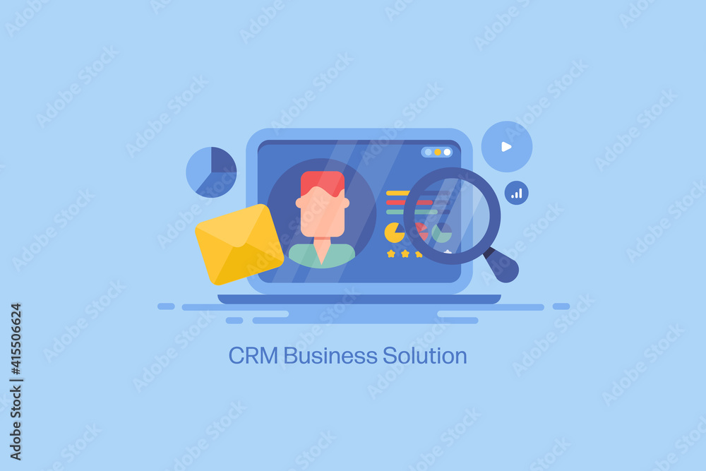 Poster crm - customer relationship management software solution for small business and enterprise, business