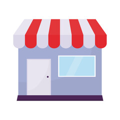 purple store on a white background