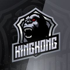 Kingkong mascot esport logo design