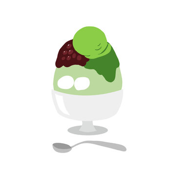 かき氷 宇治金時 のベクターイラスト素材 Stock Vector Adobe Stock