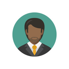 Black businessman avatar icon